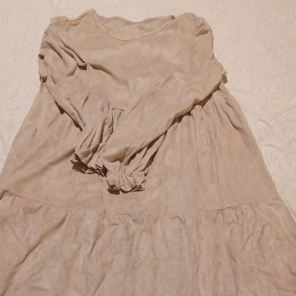 SHEIN Beige Midi Dress